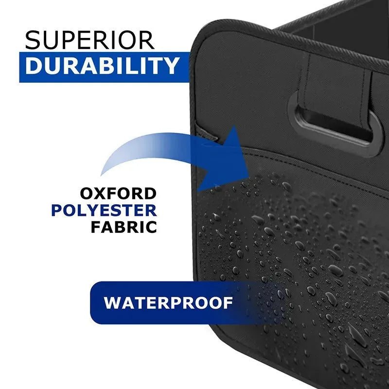 SUV Car Trunk Organizer Collapsible Storage Box 600D Oxford Fabric with Reinforced Handles Multiple Compartments for Vehicle Oasis Select