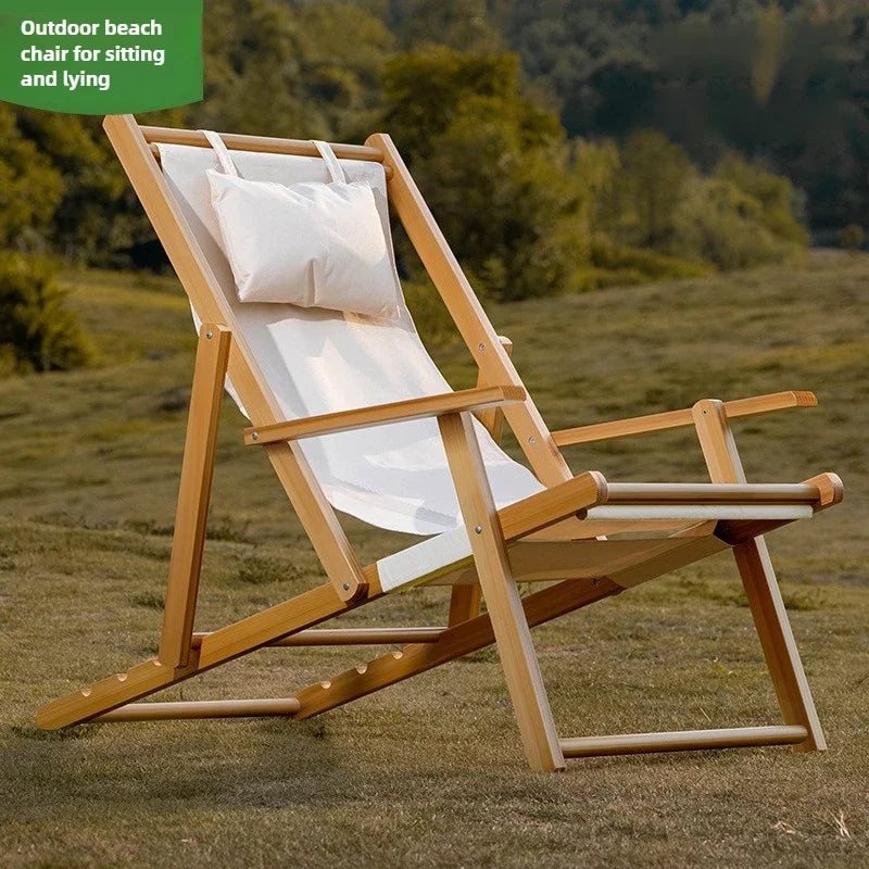 Folding beach chair, nap lounge chair, outdoor portable backrest chair, backrest chair, comfortable home use, adjustable Oasis Select