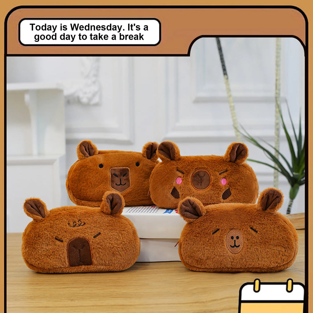 Pencil Cases For Kids Cute Cartoon Capybara Pencil Pouch Organizer Large Capacity Pen Bag School Stationeries Pencil Organizer Oasis Select