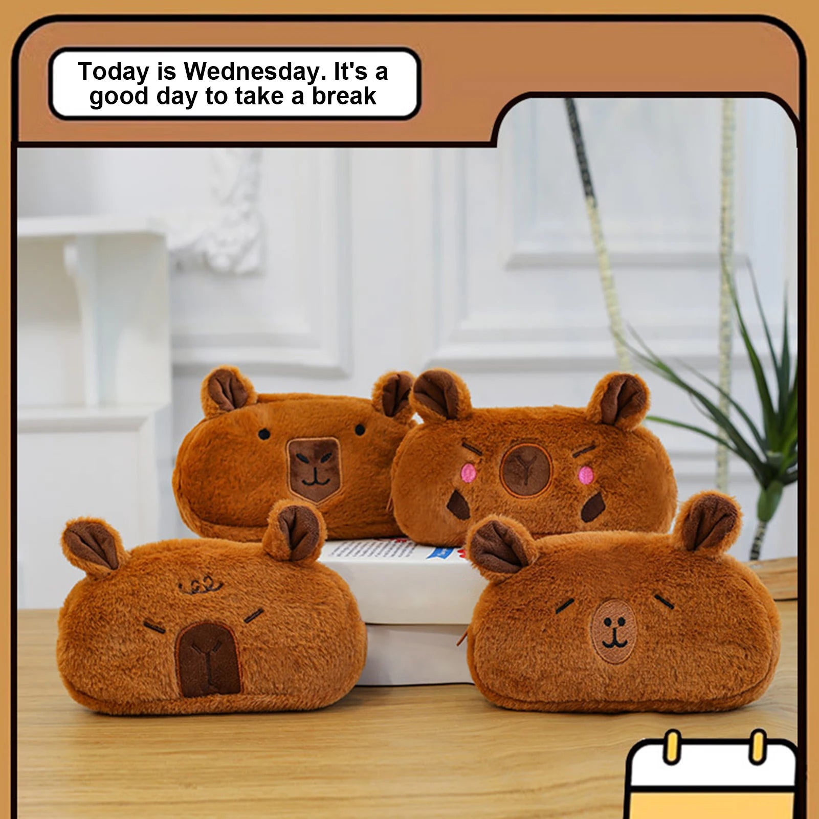 Pencil Cases For Kids Cute Cartoon Capybara Pencil Pouch Organizer Large Capacity Pen Bag School Stationeries Pencil Organizer Oasis Select