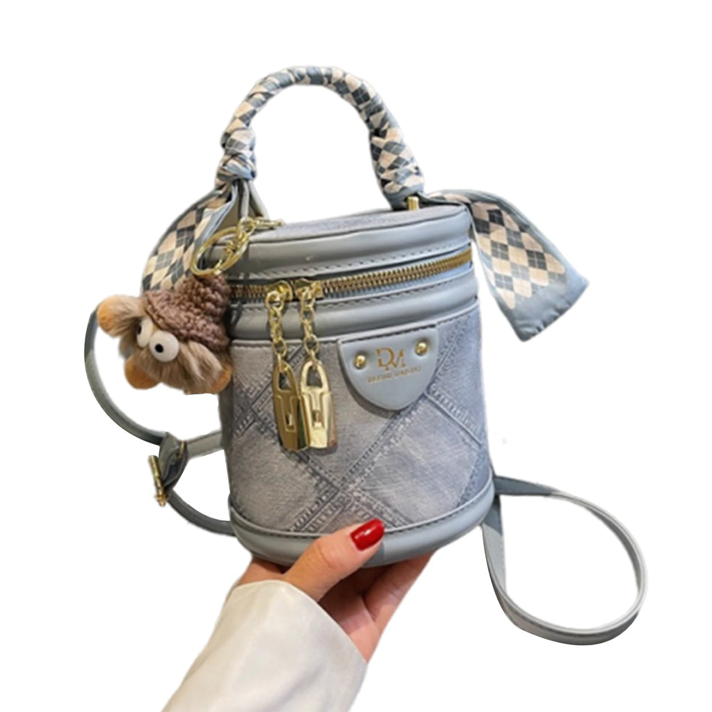 HOBBAGGO Women's PU Leather Bucket Crossbody Tote Bag Purse