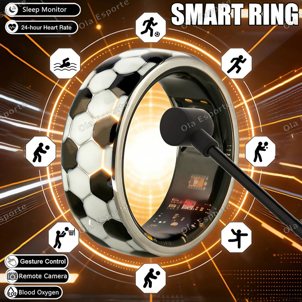 Ola Esporte Football Smart Ring – Heart Rate & Health Monitor
