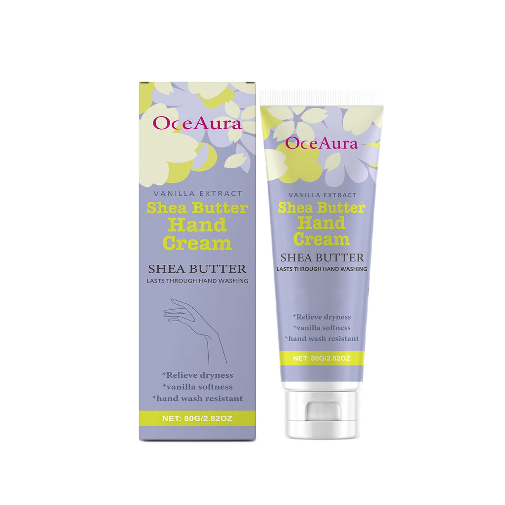 Shea Butter Hand Cream Nourishing Care Deep Hydration Anti Cracking Fast Absorbing Non-Greasy Winter Moisturizing Hand Cream Oasis Select 80g Boxed