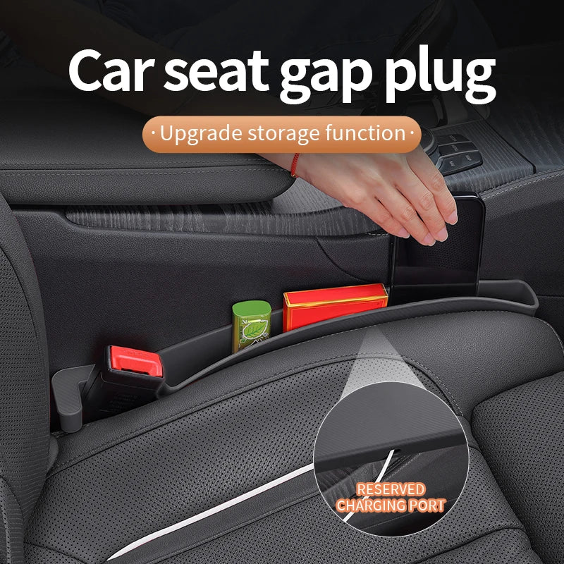 Car Seat Gap Filler & Storage Box – 2PCS Universal TPE