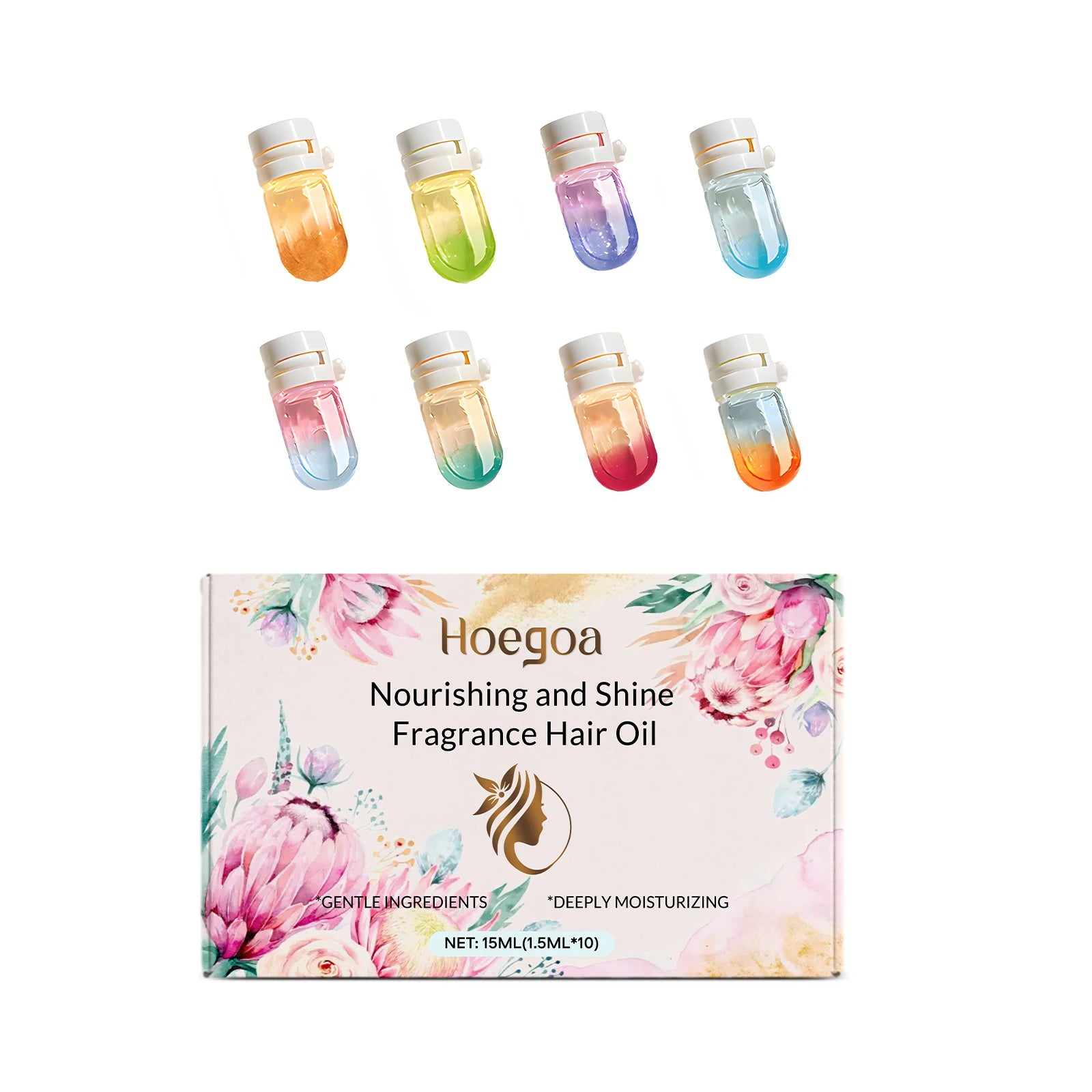 Anti-Damage Fragrance Hair Care Oil Capsules Nourishing Repairing Curly Dry Hair Long-Lasting Floral Scent Hair Care Product Oasis Select 1.5ml X 10pcs boxed