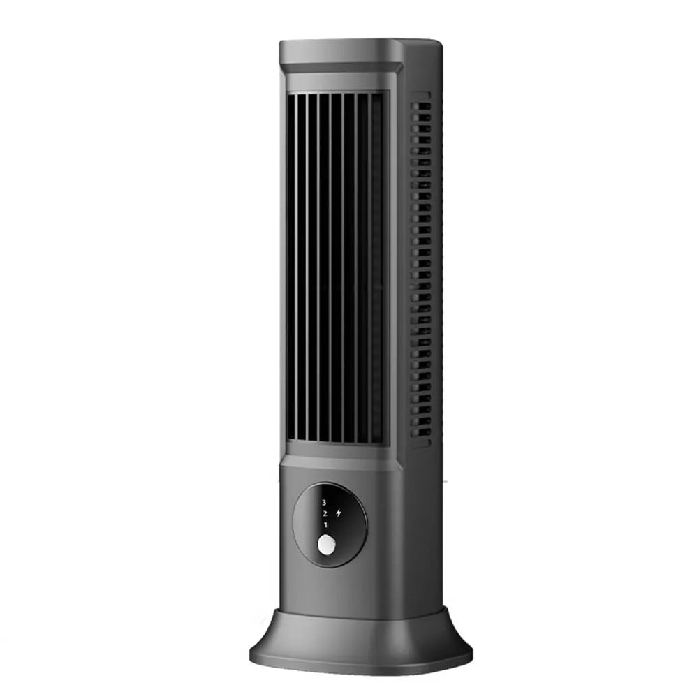 Desk Tower Fan USB Rechargeable 3 Speeds Quiet Air Cooler Summer Ventilation Fan Desktop Cooling Fan for Outdoor Camping Hiking Oasis Select A United States