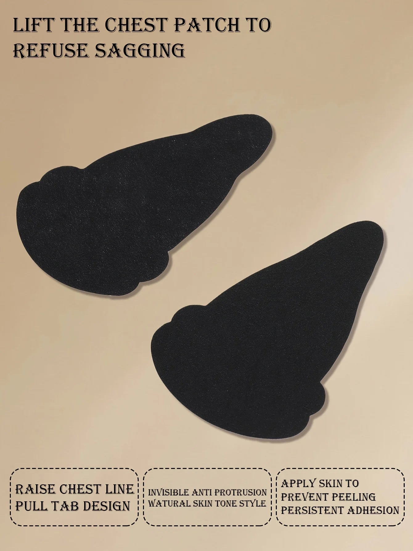 20PCS Invisible Chest Patches, Skin Friendly Breathable Chest Lifting Patches, Super Adhesive Chest Support Pads Oasis Select