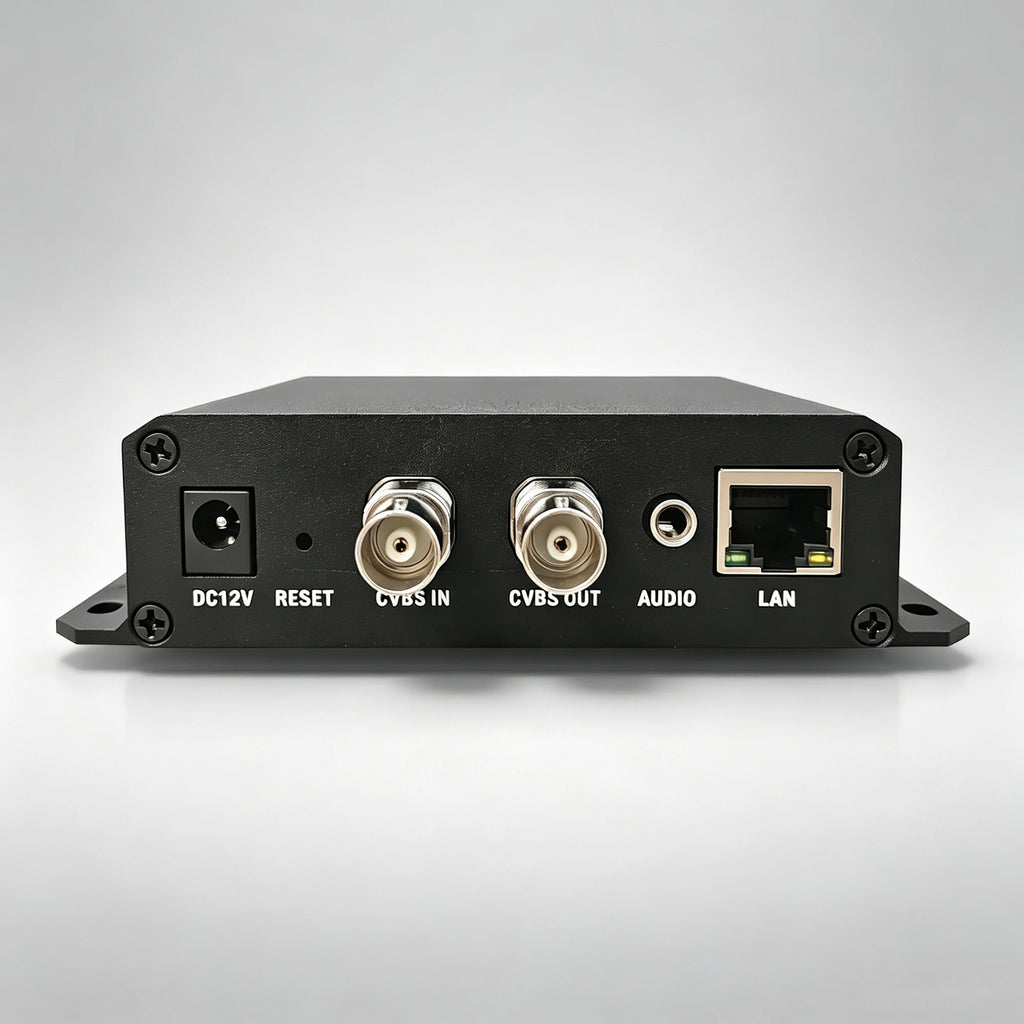 CVBS loop-out HD ，H.265 video encoder，supporting RTSP/RTMP/GB28181 surveillance for NVR recording Oasis Select