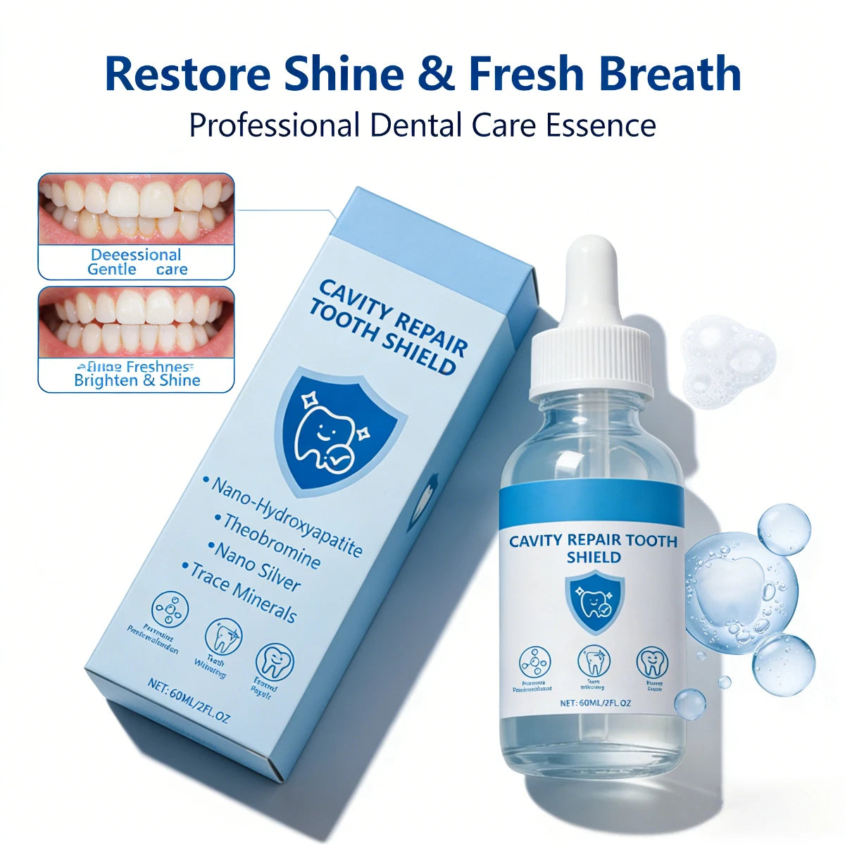 Teeth Essence Serum Toothpaste Surfaces to Reduce Stains Long-Lasting Freshness with Natural Shine Gentle Care for Oral Hygiene Oasis Select