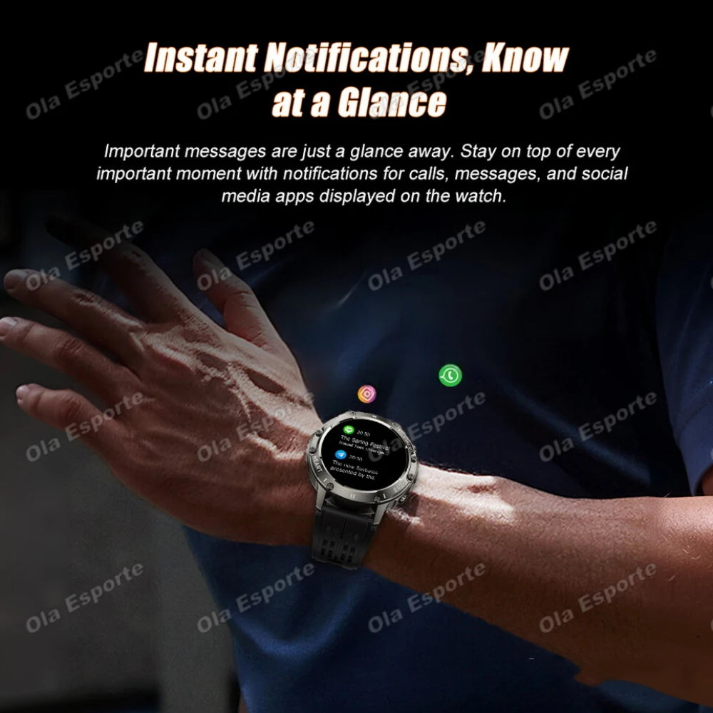 Ola Esporte Military Smartwatch | AMOLED, BT Call, 100+ Sports