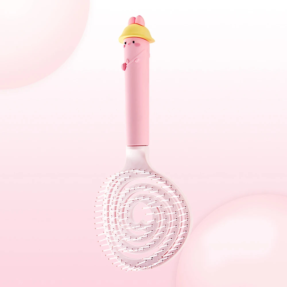 Heart Hollow Airbag Cushion Comb – Anti-Static Scalp Massager Airbag Hair Comb Oasis Select TJ633-pink-02