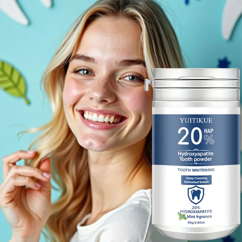 YUITIKUE Hydroxyapatite Tooth Powder - Mint Fragrance, Deep Cleansing for Shiny, White Teeth Oasis Select