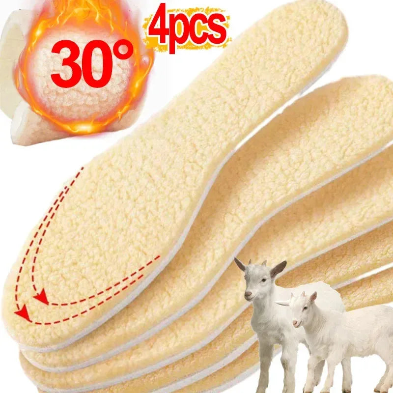1-6pair Lamb Fleece Insoles Men Women Winter Keep Warm Insole Soft Wool Thicken Shoepad Cashmere Shoes Insert Thermal Shoe Pads Oasis Select