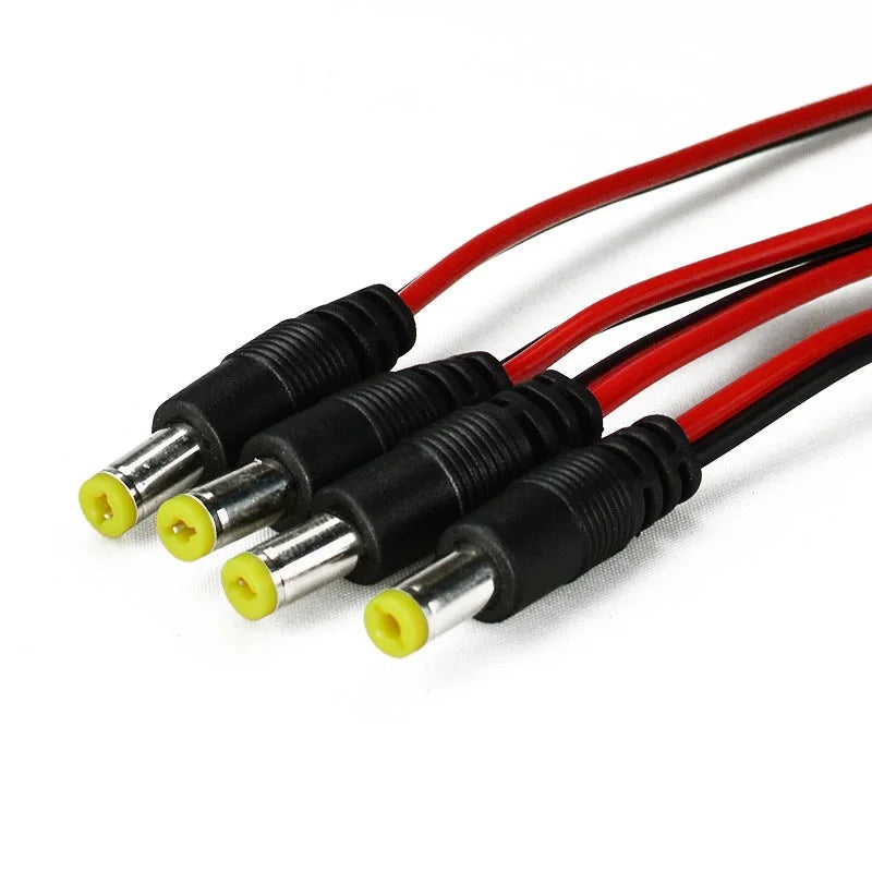 25cm 12V DC Male Female jack Extension Connectors Cable Adapter Plug Power Supply 5.5x2.1mm LED Strip Light CCTV Camera DC Wire Oasis Select