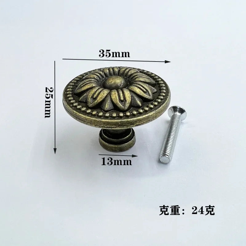 Antique Style Pull Handles Bronze Tone Retro Alloy Kitchen Drawer Cabinet Door Knobs Furniture Hardware Fittings