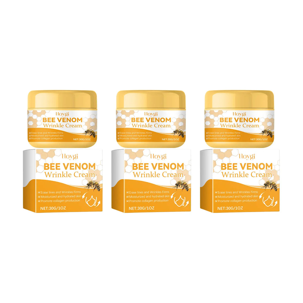 Bee Venom Face Cream Moisturizing Sagging Improvement Reduce Fine Lines Damaged Skin Repair Facial Cream Nourishing Skin Care Oasis Select 3 X 30g boxed