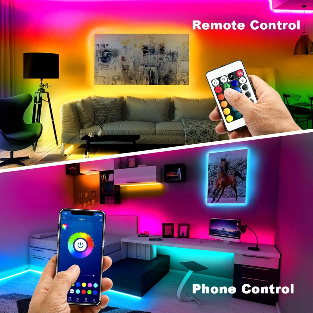 5V RGB 2835 LED Lights Strip Bluetooth APP IR Remote Control USB 0.5m 1m 2m 3m 4m 5m Gaming Room Decoration TV Background Light Oasis Select