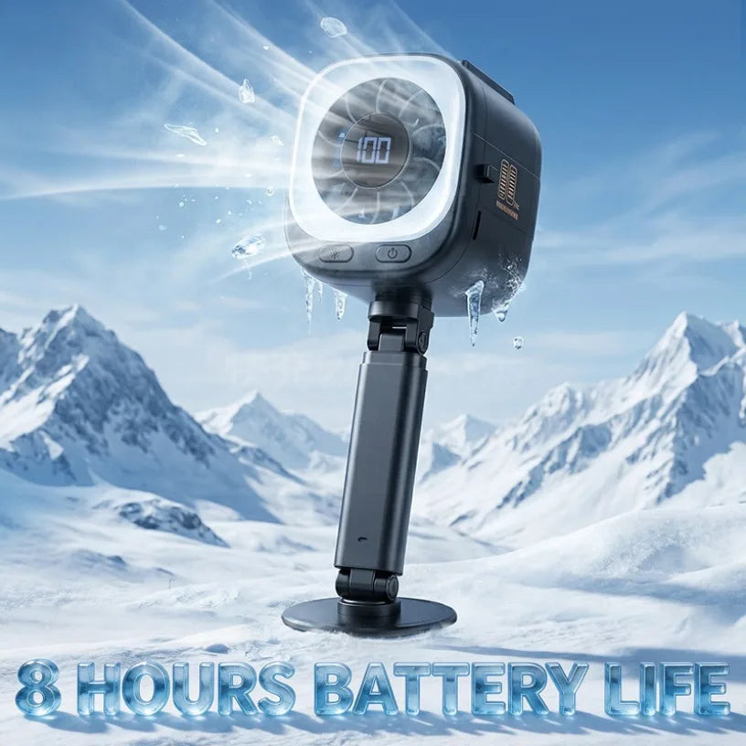 Handheld Fan 3000mAh Battery Powered 15000RPM Powerful Airflow Mini Fan with Type-C Fast Charging 6-in-1 for Outdoor Commute Oasis Select