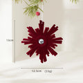 Nordic Christmas Decorations Flocked Burgundy Hanging Ornaments Christmas Tree Decorations Holiday Decor Oasis Select Style 2