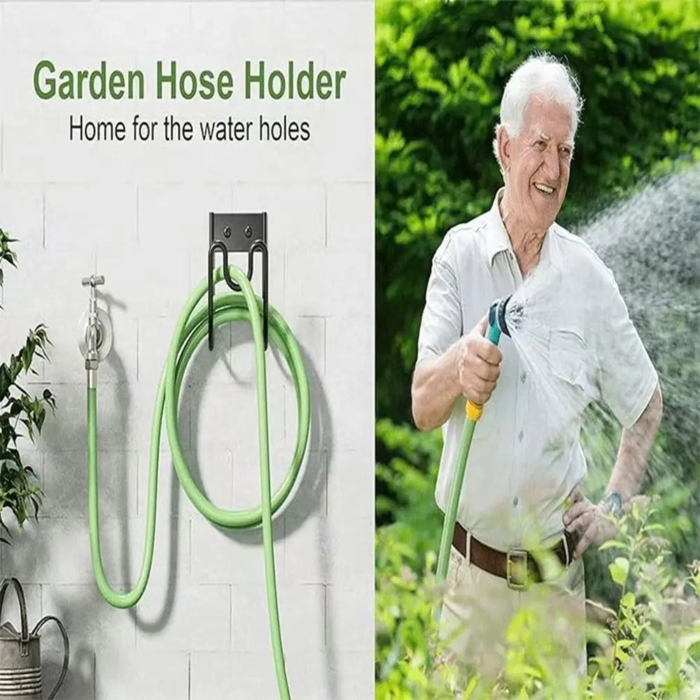 Rust Proof Garden Hose Holder Wall Mount Durable Flex Hose Hanger Heavy Duty Extension Cords Storage Metal Wire Holder Outdoor Oasis Select