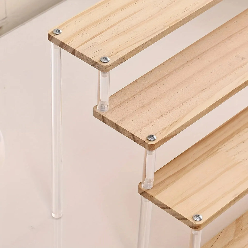 Wooden Transparent Display Rack, Perfume Storage Rack, Multi-Functional Decoration Rack, Used for Cosmetics, Nail Polish, Dolls Oasis Select