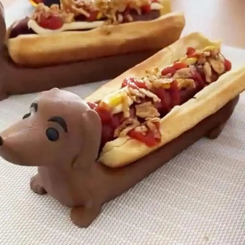 Hot Dog Dachshund Tray Funny Hot Dogs Serving Tray Funny Snack Dinner Tray Holder Hot Dog Holder for Home Family Gatherings Oasis Select