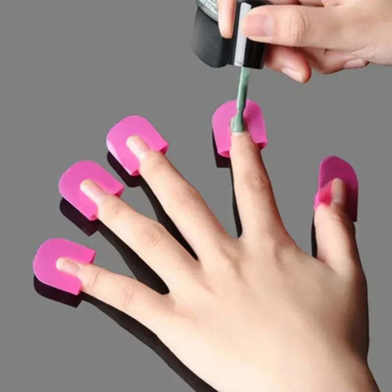 1-6set 10 Sizes G Curve Shape Varnish Shield Nail Protector Finger Cover Spill-Proof French Stickers Manicure Nail Art Tools Oasis Select