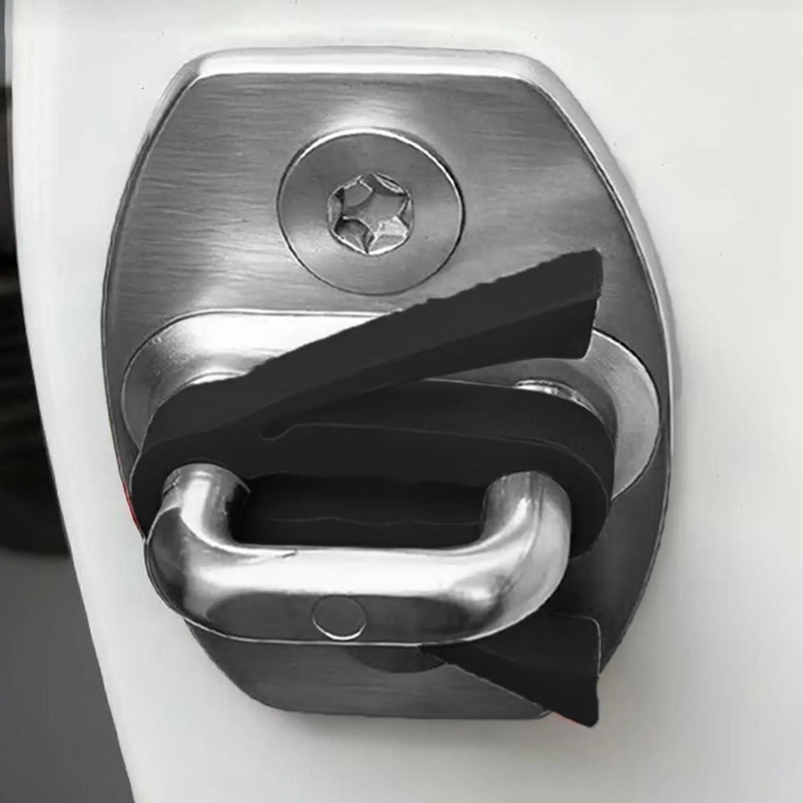 Silicone Car Door Latch Covers 4 Piece Shock Absorption Pad Noise Reduction Car Silicone Door Latch Protective Cover for Suv Oasis Select