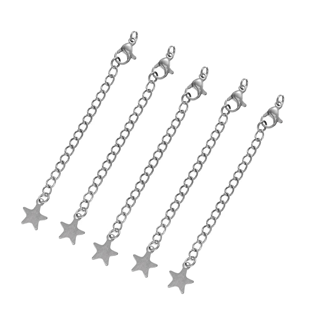 PVD Stainless Steel Curb Chain Extender End Chains Lobster Clasps