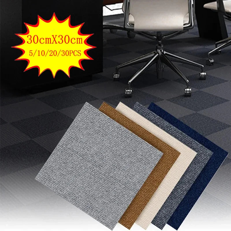 30cmX30cm Self-adhesive Anti Slip Splicing Block Floor Mute Rug Bedroom Mat Carpet Water Absorption Kitchen Living Room Home Oasis Select