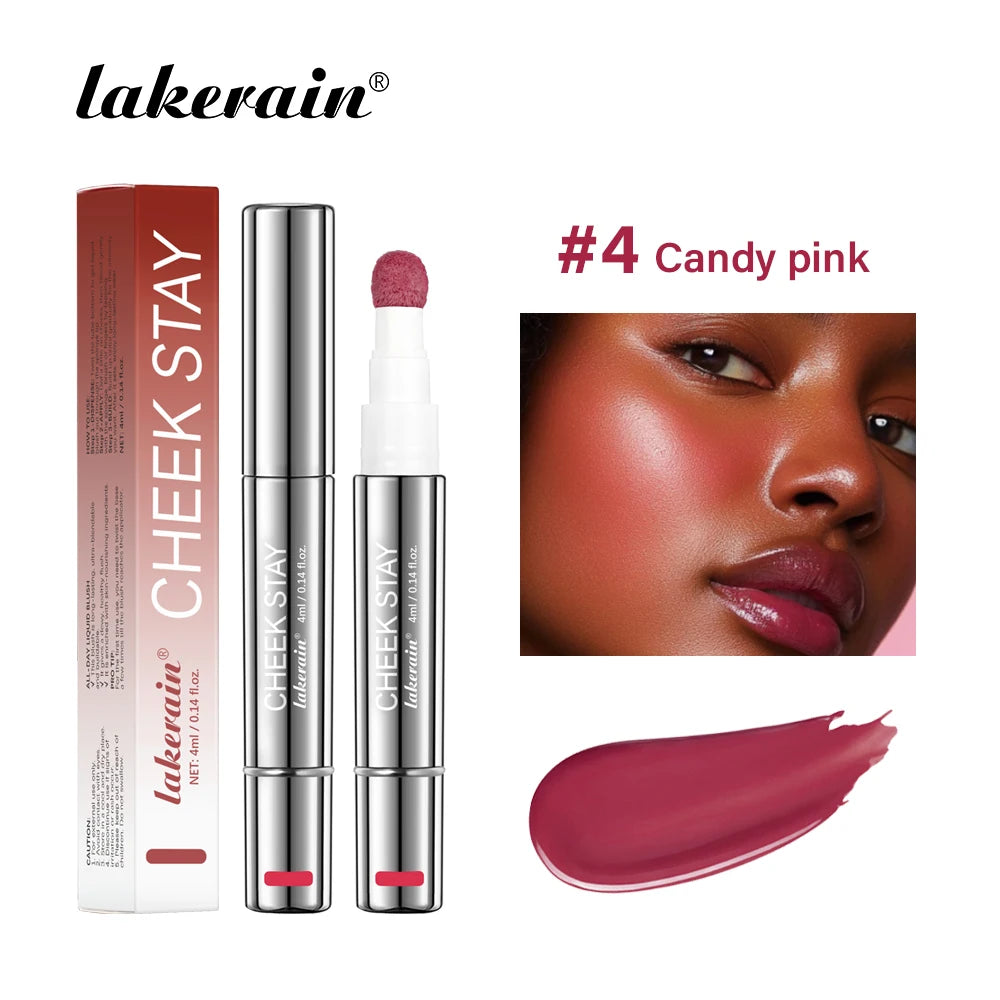 6 Colors Liquid Sponge Cheek Blusher Face Highlighter Long Lasting Natural Skin Tint Face Blush Sponge Wand For Cheek Makeup Oasis Select 04 candy pink