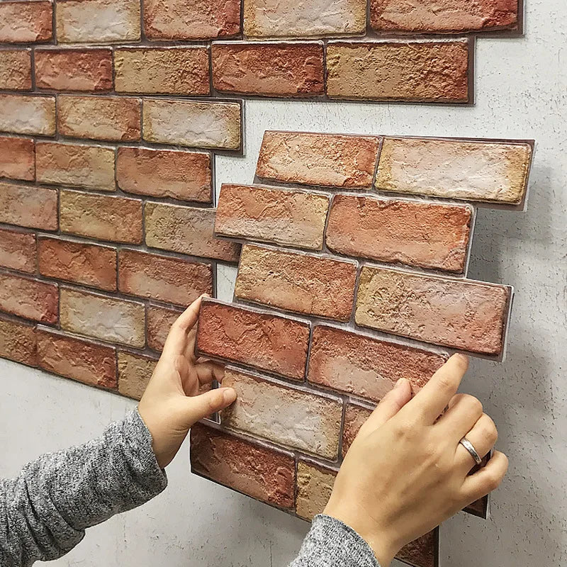 Self Adhesive Brick Pattern Waterproof and Moisture-proof Renovation of Three-dimensional Wall Stickers for Home Wall Decoration Oasis Select
