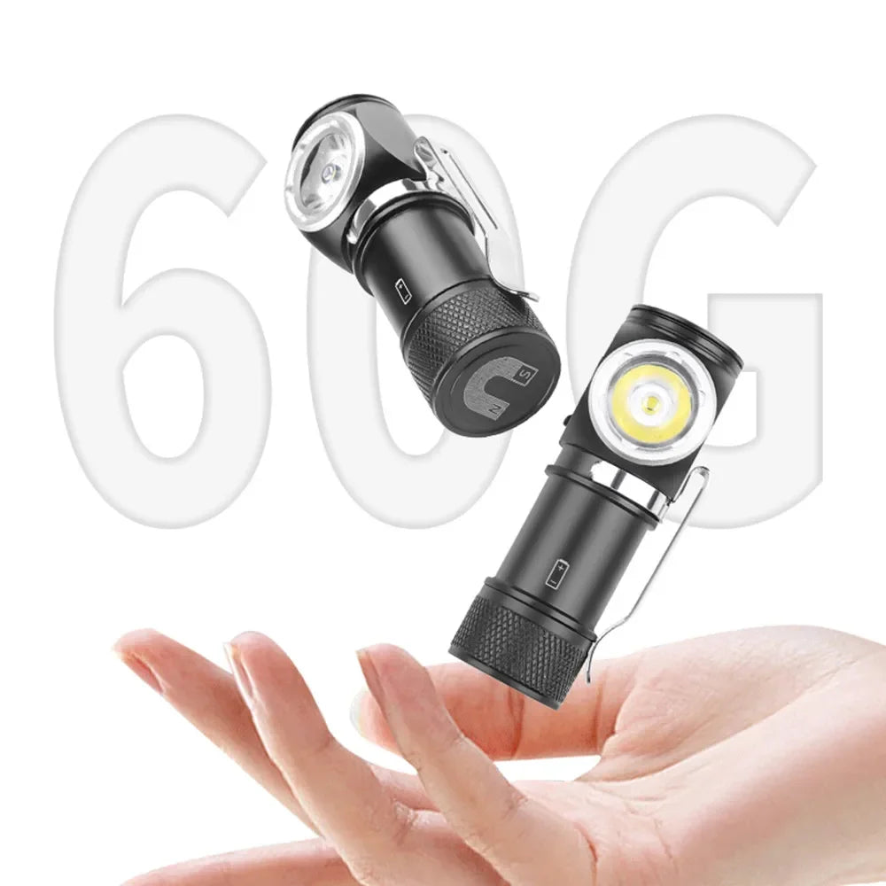Powerful P8 LED Headlamp Type-c Rechargeable Head Flashlight with Magnet Tail 3 Modes Lighting Outdoor Camping Fishing Lantern Oasis Select