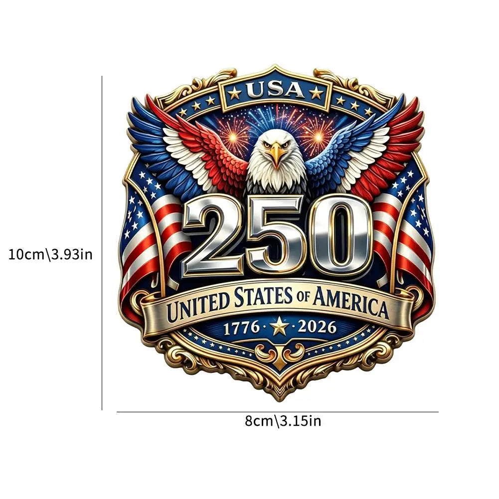 USA 250th Anniversary Eagle Patriotic Car Decal 1776-2026