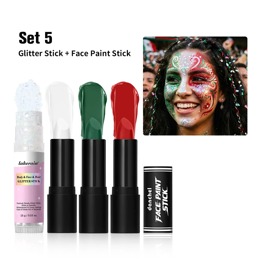 Face & Body Paint Stick Set – Non-Toxic, Waterproof SFX & Sports Face & Body Paint Oasis Select set5