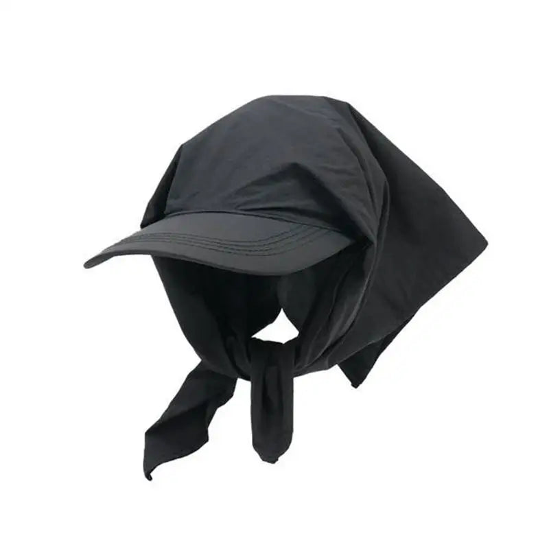 Baseball Cap with Detachable Neck Flap | Sun Protection Hat Sun Protection Cap Oasis Select Black
