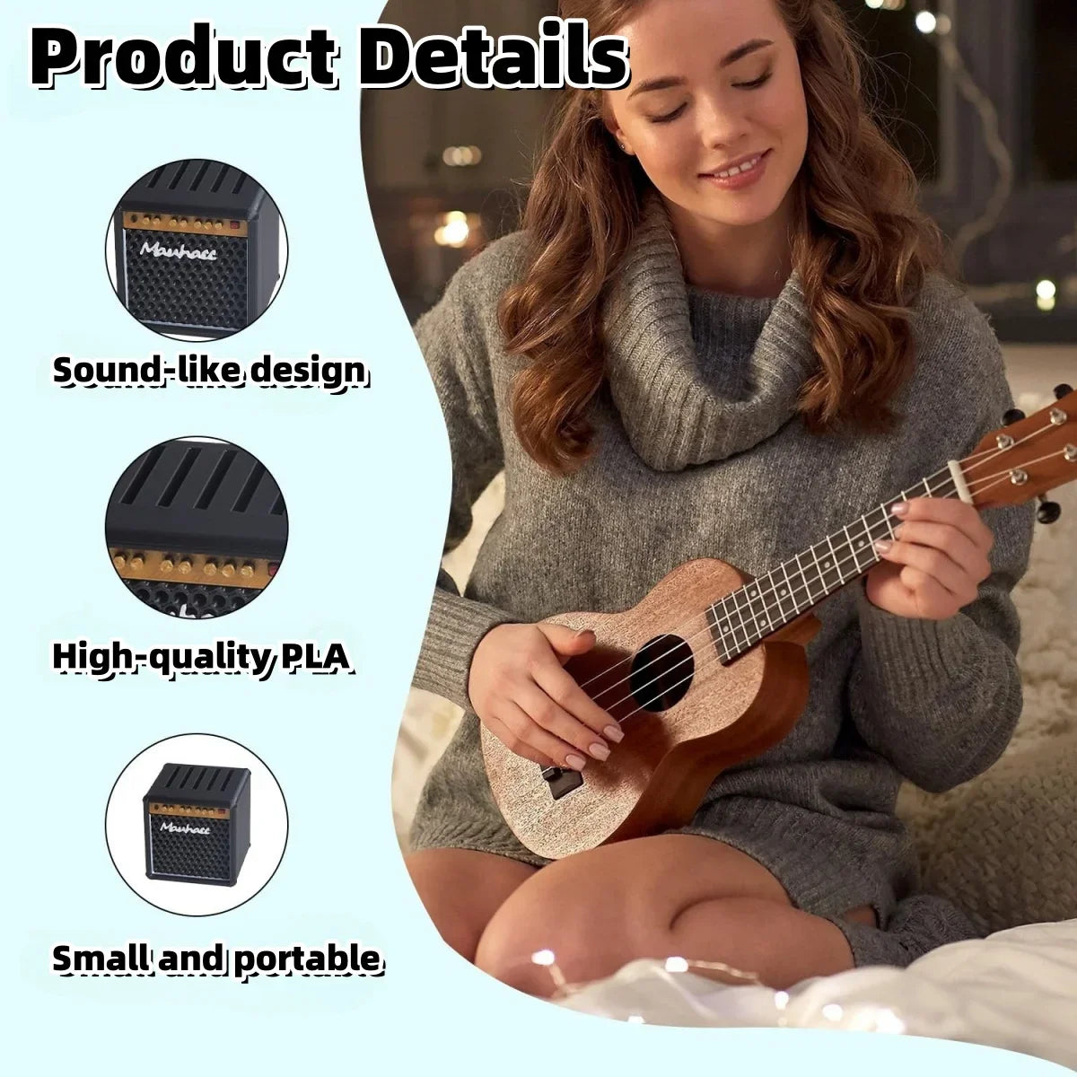 Amp-Shaped Guitar Pick Holder – 3D Printed 5-Slot Organizer for All Pick Thicknesses, Desk & Amp Display Oasis Select