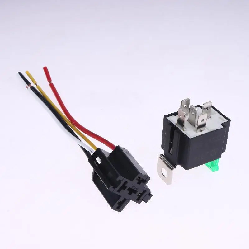 Durable 24V 4/5 Pin Car Relay; Pre-wired Sockets; Socket Base with Wires/Fuse; 30A Amp SPST Waterproof Accessories Oasis Select A2