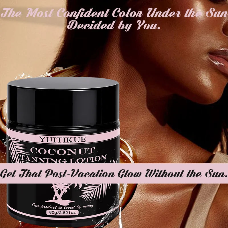 YUITIKUE Coconut Sunless Tanner – Hydrating Self Tan, 80g