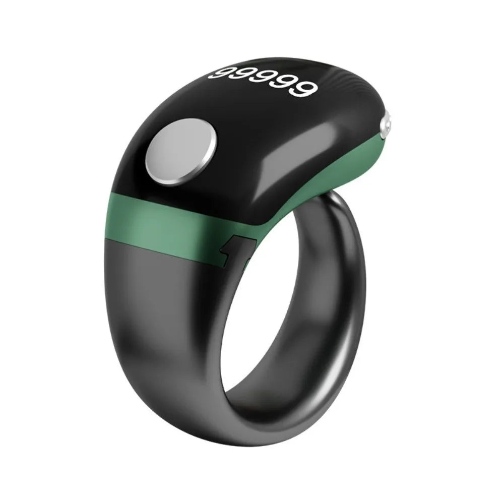 Digital Tally Counter Ring – LCD 99999 Touch Control, 3-Speed Digital Tally Counter Oasis Select Green