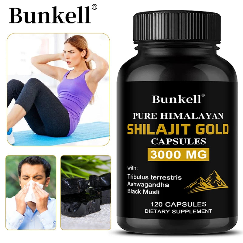 Shilajit Extract Capsules – Energy, Immunity & Mental Clarity Herbal Supplement Oasis Select