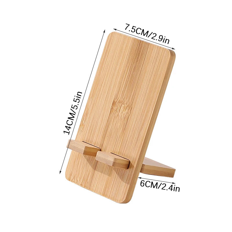 Desktop Lazy Stand Charging Dock for Phones & Tablets, Creative Christmas Gift, Perfect for Short Video Viewing, Bamboo-Wood Oasis Select
