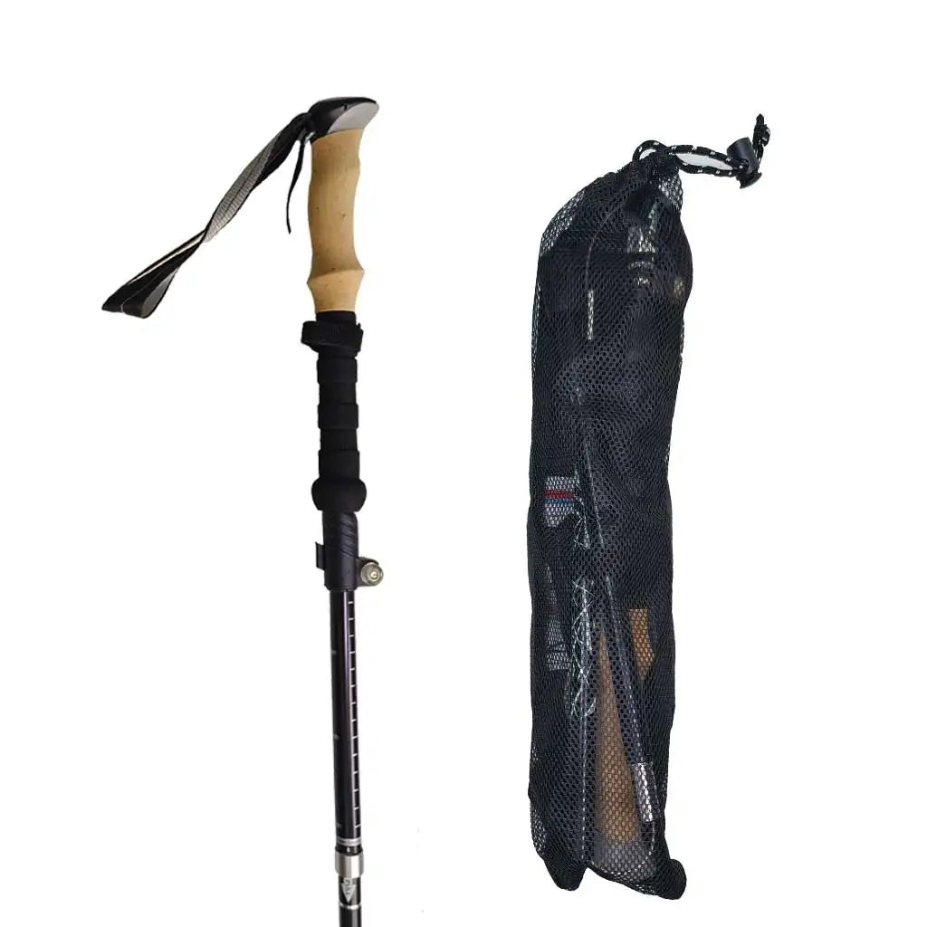 Aluminum Trekking Poles 5 Sections Ultralight Absorber Collapsible Telescopic Sticks Walking Hiking Stick Climbing Stick Oasis Select