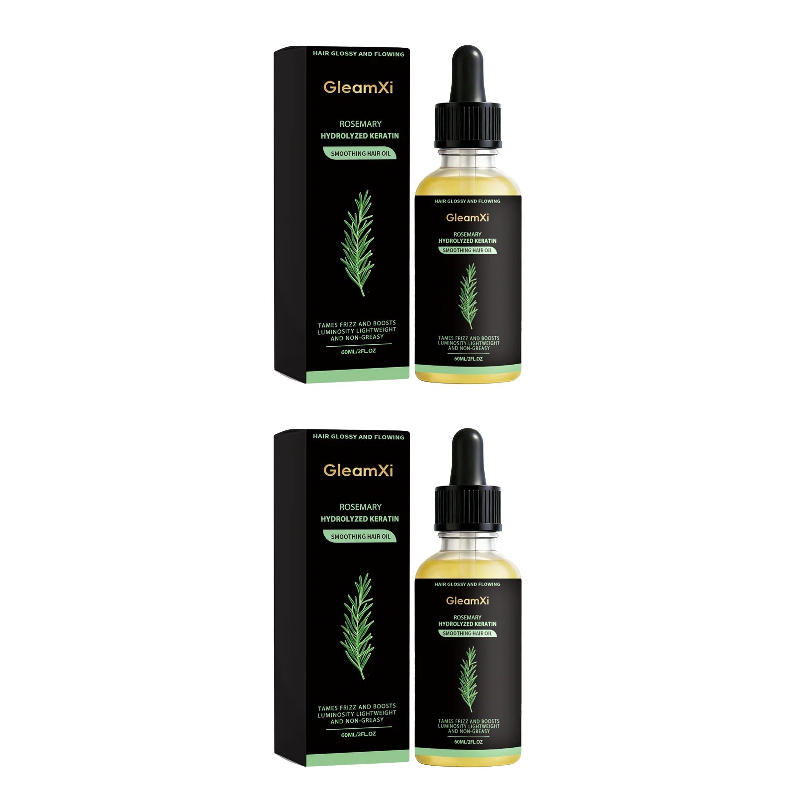 Gleamxi Rosemary Hair Growth Serum – Regrow & Repair 60ml Hair Growth Serum Oasis Select 2pcs
