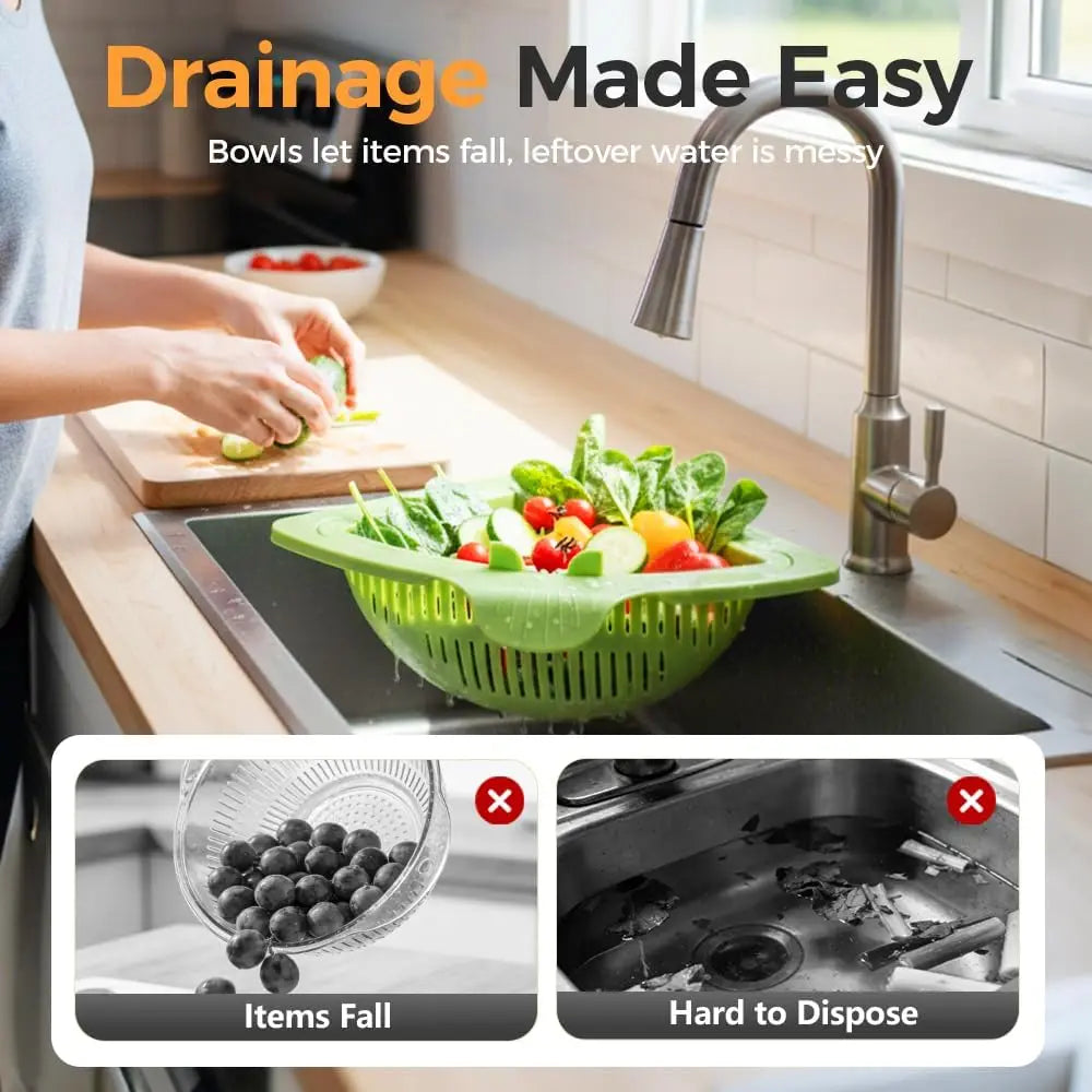 Magnetic Triangle Sink Drain Basket & Corner Strainer