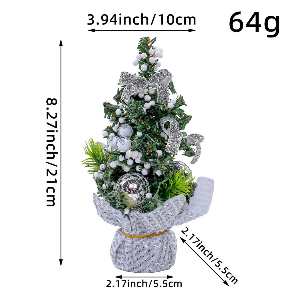 Christmas Tree 20CM Mini Set Table Decoration for Children Small Decorative Christmas Ball home decor Oasis Select K3-14C 10x21cm