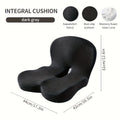 Ergonomic Seat Cushion with Hand Washable Cover Waist & Hip Support Comfort Orthopedic Cushion for Office Car Home Oasis Select Dark Gray