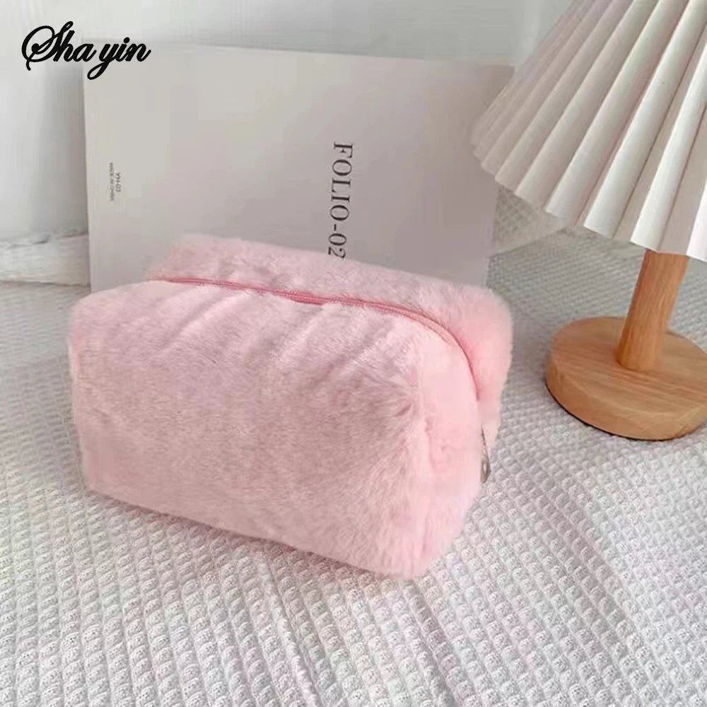 Velvet Makeup Bag – Large Capacity Cosmetics Pouch for Women