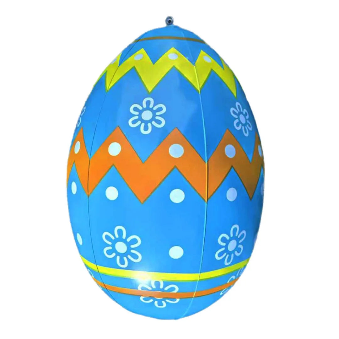 16 Inch Easter Inflatable Ball Outdoor Giant Balloon PVC Balls Pendant Reusable Yard Garden Ornament Easter Party Decoration Oasis Select Blue