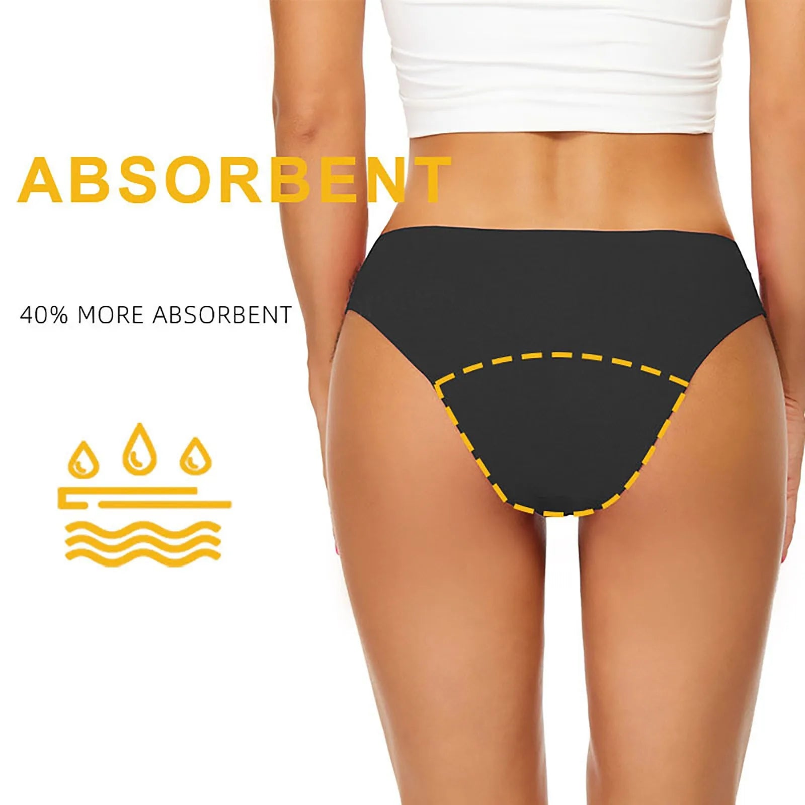 Swimwear Menstrual Leakproof Bikini Bottom Absorbent Pants High Waist Swimming Trunks For Teenagers Women Sexy Simple bikinis Oasis Select